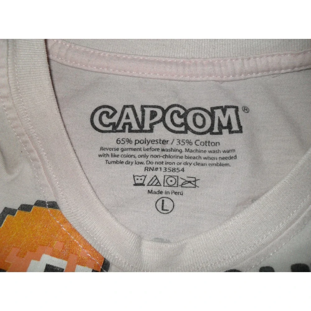 Capcom Street‎ Fighter Pixel Art Graphic T-Shirt Kids Youth Size Large Tee AOP